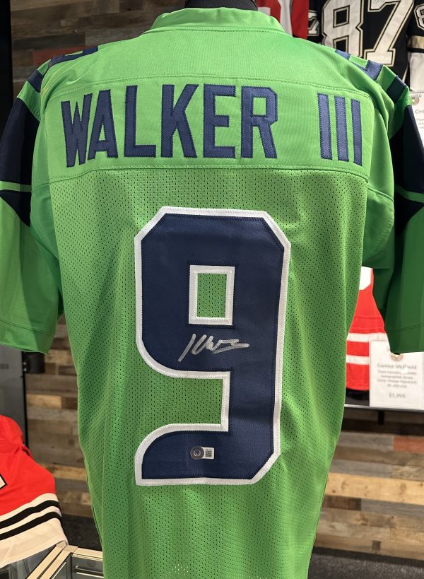 Kenneth Walker III Autographed Custom Seahawks Green Jersey Beckett COA